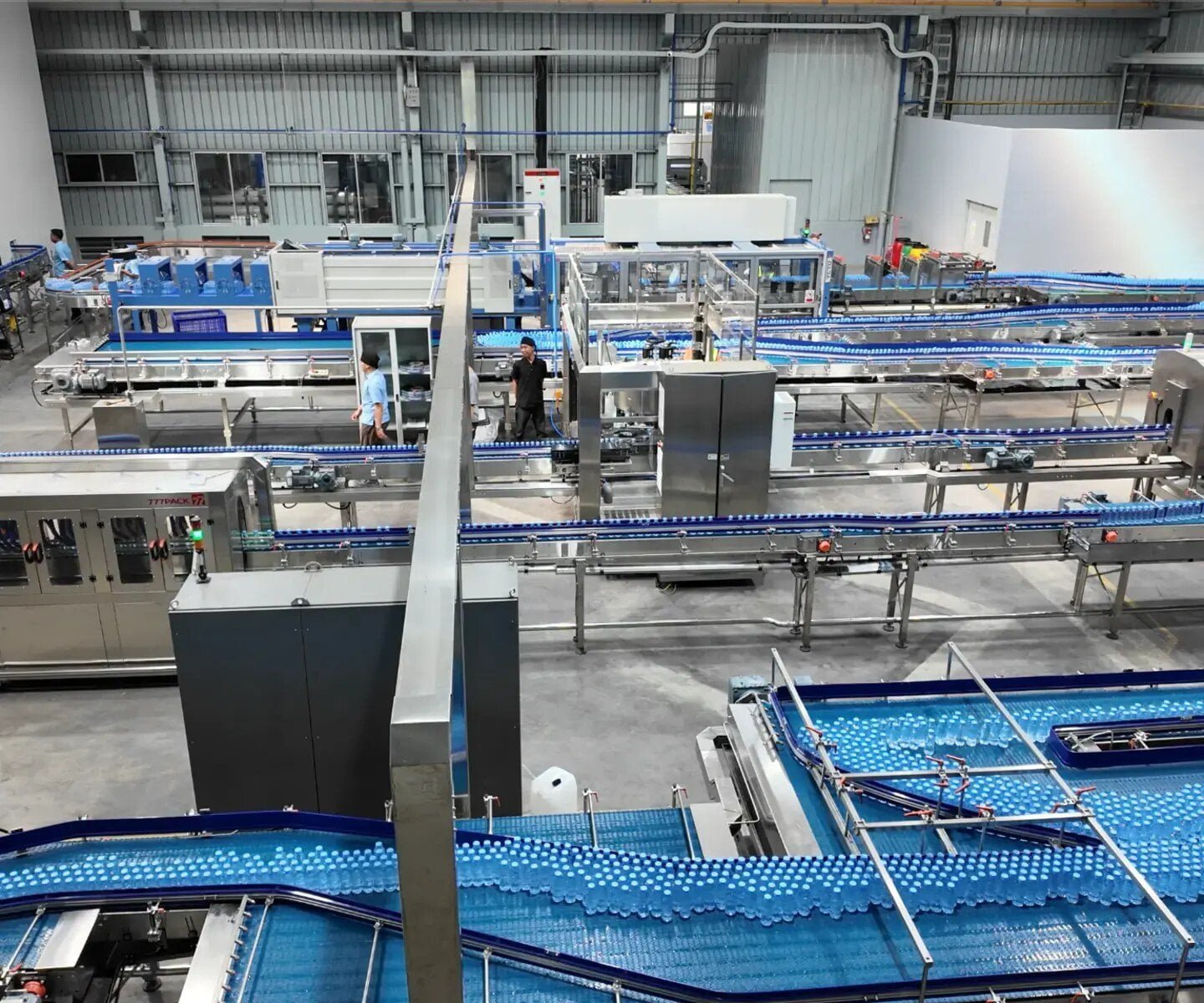 33,000 BPH bottled water production line operating in Indonesia