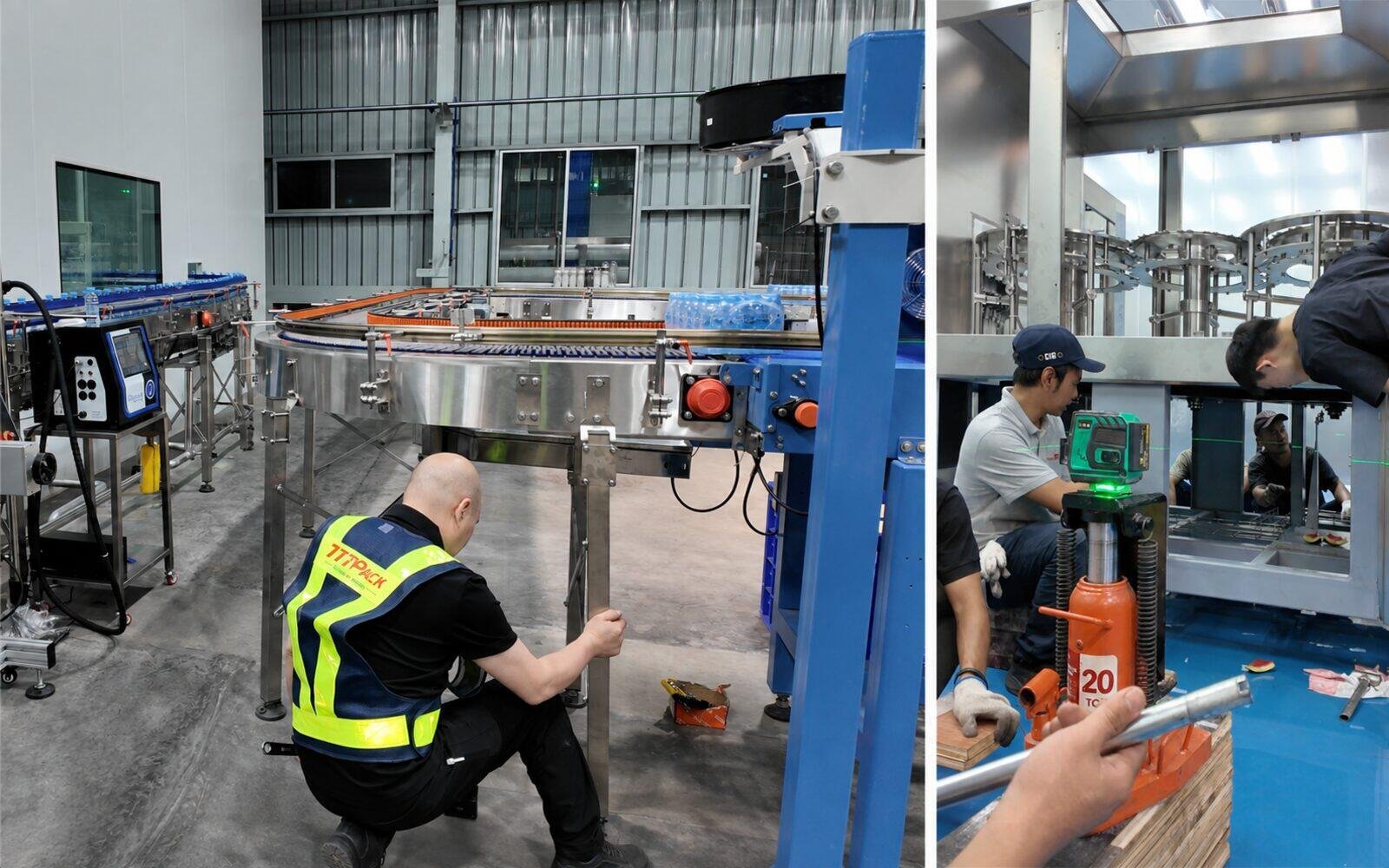 Bottled water production line installation and commissioning in Indonesia