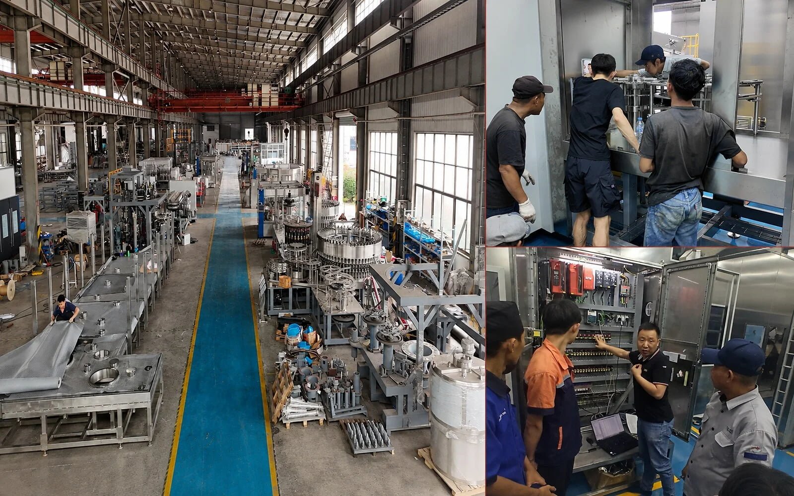 Bottling equipment assembly and electrical installation at partner manufacturing workshops