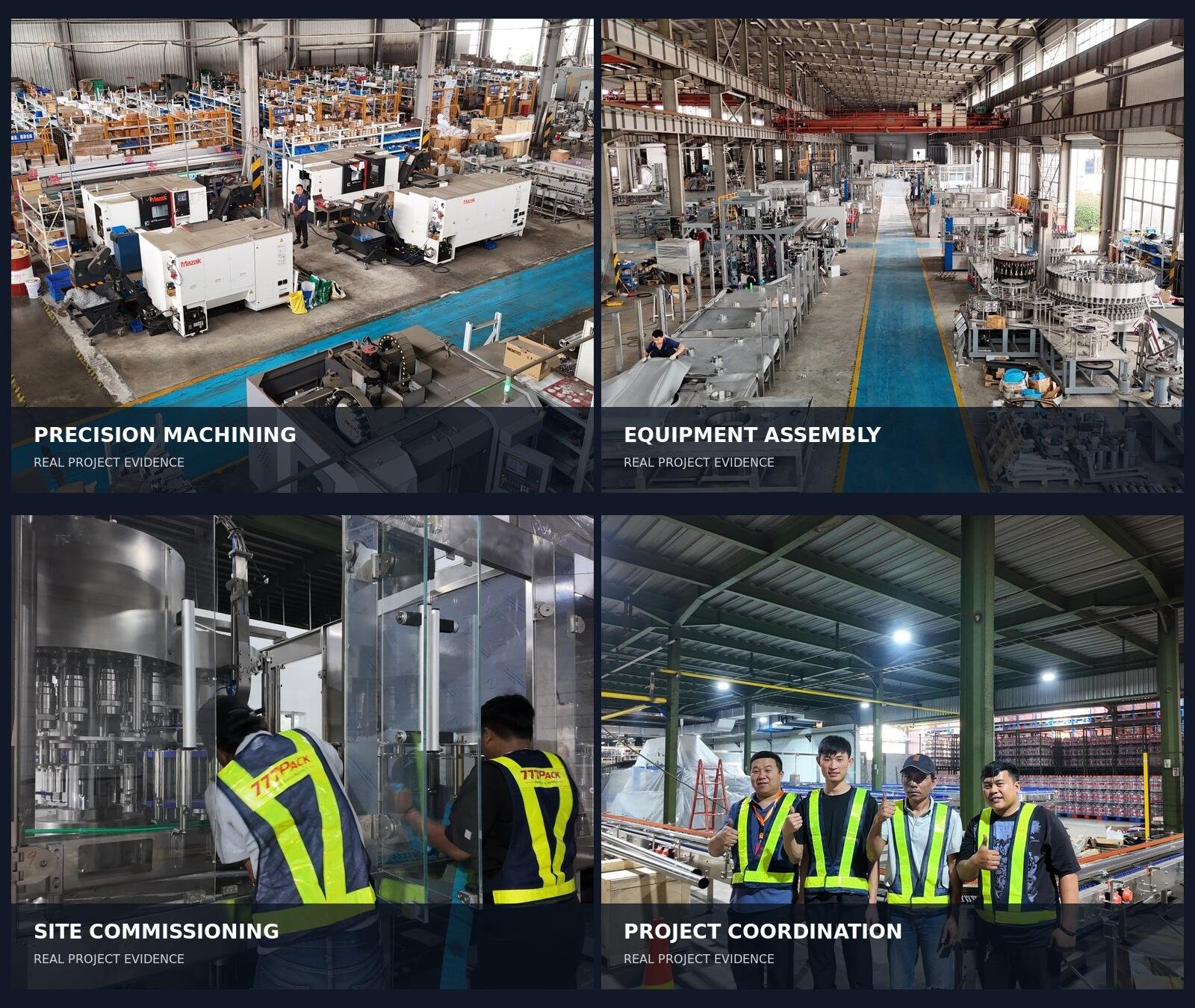 Bottling equipment manufacturing and quality control in China