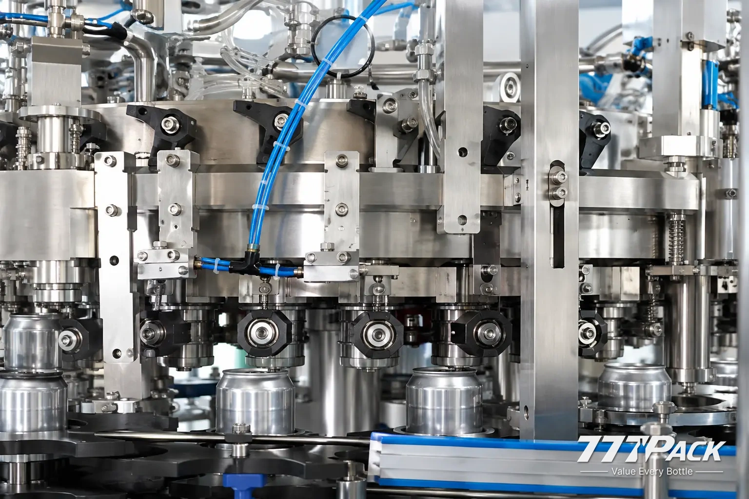 Counter-pressure filling valves for canned beer and carbonated beverages