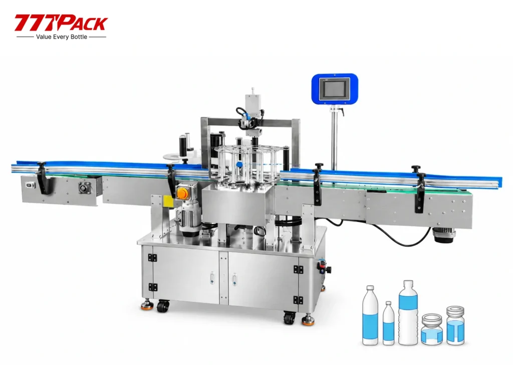 CY-060P automatic high-speed positioning round bottle labeling machine with star-wheel turntable