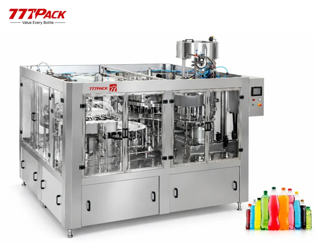 DXGF PET bottle carbonated drink filling machine with beverage bottles