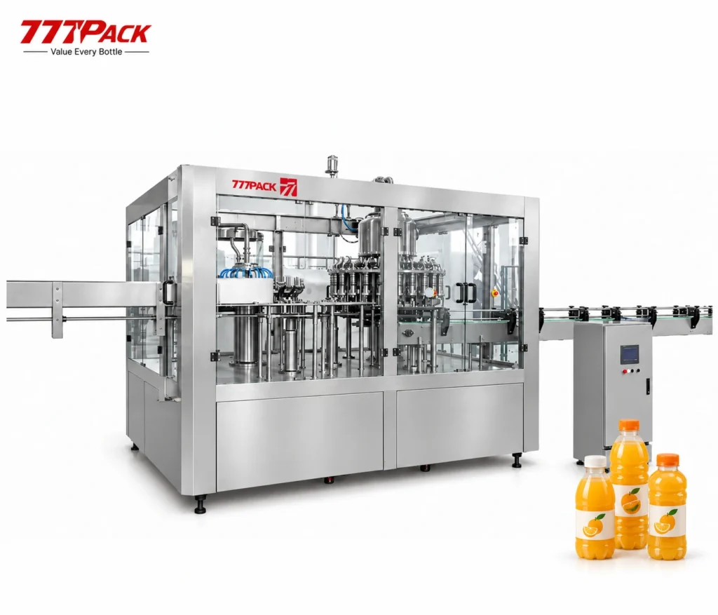 Complete RXGF PET bottle juice and tea hot filling machine