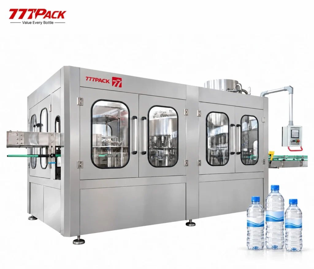 Complete XGF PET bottle water filling machine for rinsing, filling and screw capping